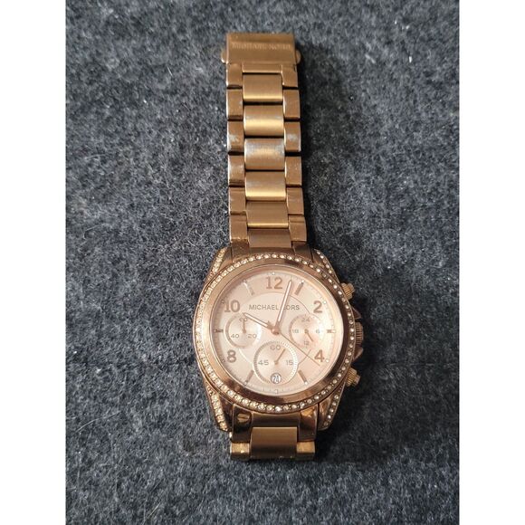 Michael Kors Blair Chronograph Rose Gold Watch - Picture 5 of 5